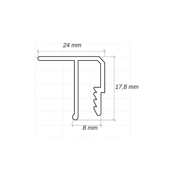 Deckenprofil 1. für Spanndecken 02 - 2
